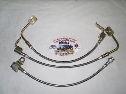 Picture of Brake Hose Set, Stainless Steel Braided, 1974-1975 Pickup,Travelall 4X4